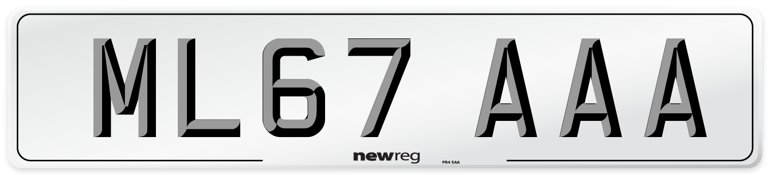 ML67 AAA Number Plate from New Reg